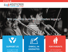 Tablet Screenshot of kidznotes.org